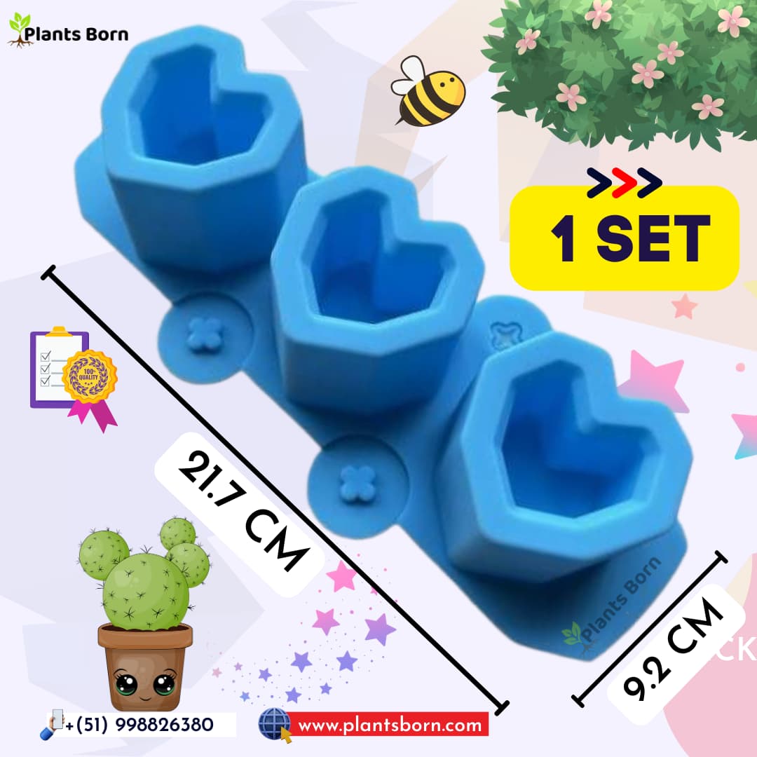 Molde de Silicona para hacer macetas Peru forma corazon