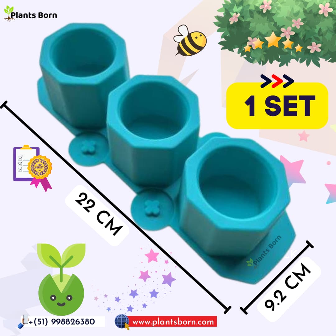 Molde de Silicona para hacer macetas Peru forma octagonal