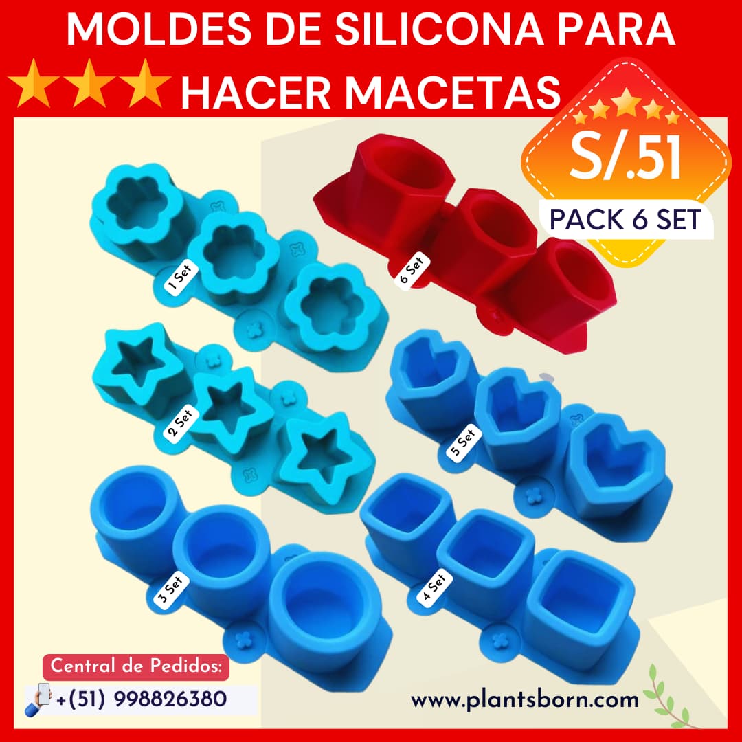 Molde de Silicona para hacer macetas Peru pro2